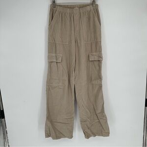 Brandy Melville Tan Corduroy Cargo Pants Sz Small